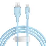 Baseus Pudding Series 2.4A USB to 8 Pin Fast Charging Data Cable, Length:1.2m(Blue)