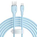 Baseus Pudding Series 2.4A USB to 8 Pin Fast Charging Data Cable, Length:2m(Blue)