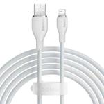 Baseus Pudding Series 2.4A USB to 8 Pin Fast Charging Data Cable, Length:2m(White)