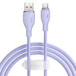 Baseus Pudding Series 100W USB to Type-C Fast Charging Data Cable, Length:1.2m(Purple)