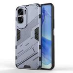 For Honor 90 Lite 5G Global Punk Armor 2 in 1 PC + TPU Phone Case with Holder(Grey)