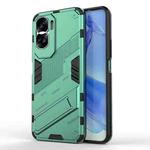 For Honor 90 Lite 5G Global Punk Armor 2 in 1 PC + TPU Phone Case with Holder(Green)