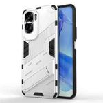 For Honor 90 Lite 5G Global Punk Armor 2 in 1 PC + TPU Phone Case with Holder(White)