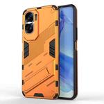 For Honor 90 Lite 5G Global Punk Armor 2 in 1 PC + TPU Phone Case with Holder(Orange)
