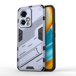 For Honor 90 GT 5G Punk Armor 2 in 1 PC + TPU Phone Case with Holder(Grey)