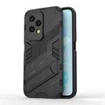 For Honor 200 Lite Global Punk Armor 2 in 1 PC + TPU Phone Case with Holder(Black)