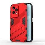 For Honor 200 Lite 5G Global Punk Armor 2 in 1 PC + TPU Phone Case with Holder(Red)