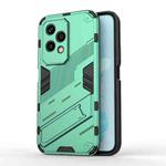 For Honor 200 Lite 5G Global Punk Armor 2 in 1 PC + TPU Phone Case with Holder(Green)