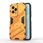 For Honor 200 Lite 5G Global Punk Armor 2 in 1 PC + TPU Phone Case with Holder(Orange)