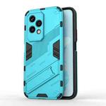 For Honor 200 Lite 5G Global Punk Armor 2 in 1 PC + TPU Phone Case with Holder(Blue)