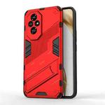 For Honor 200 Punk Armor 2 in 1 PC + TPU Phone Case with Holder(Red)