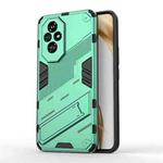 For Honor 200 Punk Armor 2 in 1 PC + TPU Phone Case with Holder(Green)