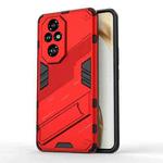 For Honor 200 Pro Punk Armor 2 in 1 PC + TPU Phone Case with Holder(Red)