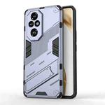 For Honor 200 Pro Punk Armor 2 in 1 PC + TPU Phone Case with Holder(Grey)
