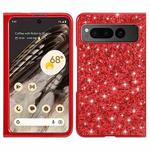 For Google Pixel Fold Glitter Powder Shockproof TPU Phone Case(Red)
