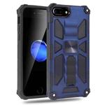 For iPhone 7 Plus / 8 Plus Shockproof TPU + PC Magnetic Protective Case with Holder(Blue)