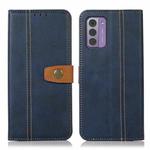 For Nokia G42 5G Stitching Thread Calf Texture Leather Phone Case(Blue)