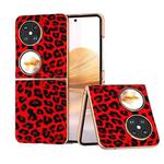 For Huawei Pocket 2 Nano Plating Leopard Print Phone Case(Red)