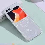 For Samsung Galaxy Z Flip5 5G Shell Pattern Glitter Shockproof Phone Case(Transparent)