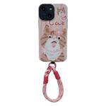 For iPhone 13 2 in 1 Wristband Phone Case(Licking Cat)