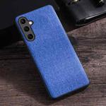 For Samsung Galaxy A35 Cloth Texture PU + TPU Phone Case(Blue)