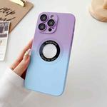 For iPhone 14 Pro Two-color Gradient MagSafe TPU Phone Case(Purple+Blue)