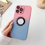 For iPhone 14 Pro Two-color Gradient MagSafe TPU Phone Case(Pink+Blue)