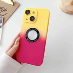 For iPhone 14 Plus Two-color Gradient MagSafe TPU Phone Case(Yellow+Red)