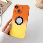 For iPhone 14 Two-color Gradient MagSafe TPU Phone Case(Orange+Yellow)