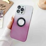 For iPhone 13 Pro Two-color Gradient MagSafe TPU Phone Case(White+Purple)