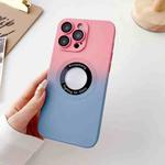 For iPhone 13 Pro Two-color Gradient MagSafe TPU Phone Case(Pink+Blue)