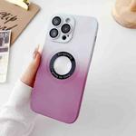For iPhone 12 Pro Two-color Gradient MagSafe TPU Phone Case(White+Purple)