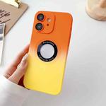 For iPhone 12 Two-color Gradient MagSafe TPU Phone Case(Orange+Yellow)