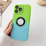 For iPhone 11 Pro Max Two-color Gradient MagSafe TPU Phone Case(Green+Blue)