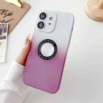 For iPhone 11 Two-color Gradient MagSafe TPU Phone Case(White+Purple)