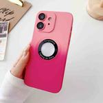 For iPhone 11 Two-color Gradient MagSafe TPU Phone Case(Pink+Red)