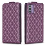 For Nokia G42 5G Diamond Lattice Vertical Flip Leather Phone Case(Dark Purple)