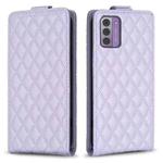 For Nokia G42 5G Diamond Lattice Vertical Flip Leather Phone Case(Purple)