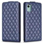 For Nokia C12 Diamond Lattice Vertical Flip Leather Phone Case(Blue)