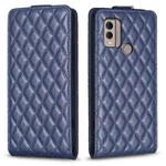 For Nokia C22 Diamond Lattice Vertical Flip Leather Phone Case(Blue)