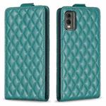 For Nokia C32 Diamond Lattice Vertical Flip Leather Phone Case(Green)