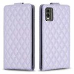 For Nokia C32 Diamond Lattice Vertical Flip Leather Phone Case(Purple)