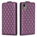 For Nokia C110 Diamond Lattice Vertical Flip Leather Phone Case(Dark Purple)