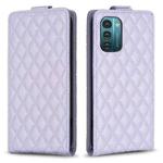 For Nokia G21 / G11 Diamond Lattice Vertical Flip Leather Phone Case(Purple)