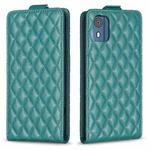 For Nokia C02 Diamond Lattice Vertical Flip Leather Phone Case(Green)