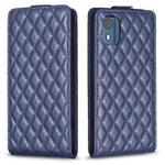 For Nokia C02 Diamond Lattice Vertical Flip Leather Phone Case(Blue)