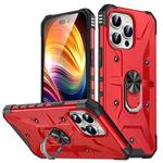 For iPhone 15 Pro Ring Holder Phone Case(Red)