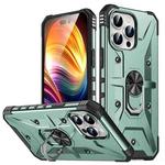 For iPhone 15 Pro Max Ring Holder Phone Case(Midnight Green)