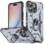 For iPhone 16 Pro Max Ring Holder Phone Case(Grey)