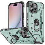 For iPhone 16 Pro Max Ring Holder Phone Case(Midnight Green)